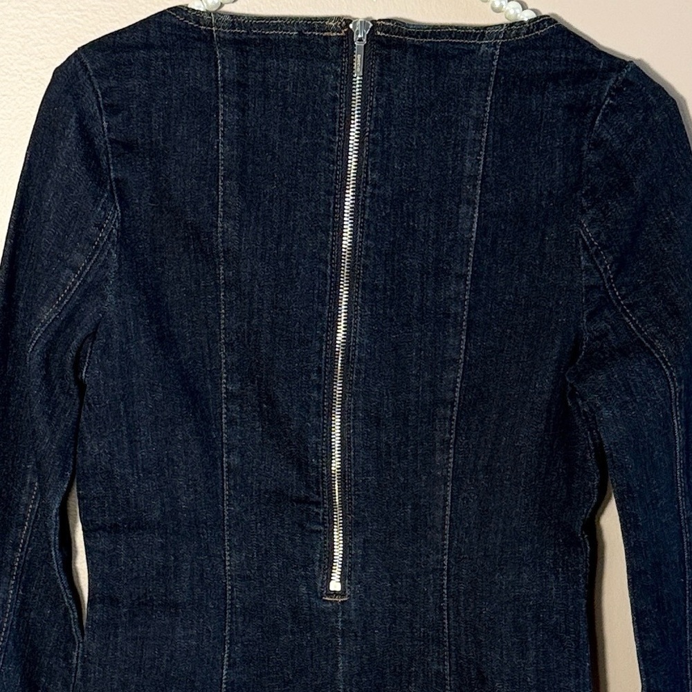 Bebe Eyelet Detail Denim Dress - Picture 6 of 9